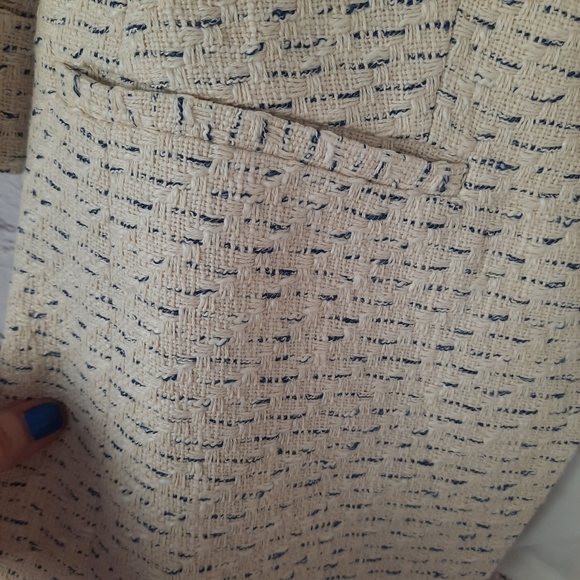 EXPRESS Notch Collar Tweed Boyfriend Blazer - Picture 11 of 16